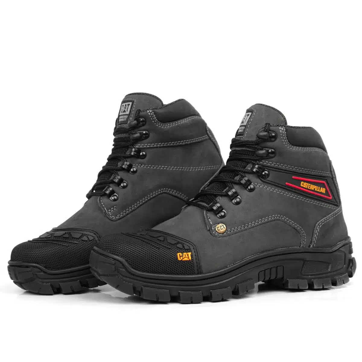 Bota Caterpillar 2190 Cinza Bico PVC